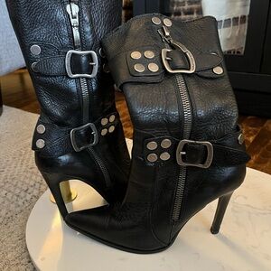 Harley-Davidson biker buckle stiletto Boots